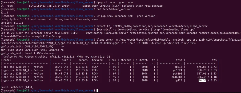 GPT-OSS-120b-Q4-K-M-StrixHalo-ROCm7